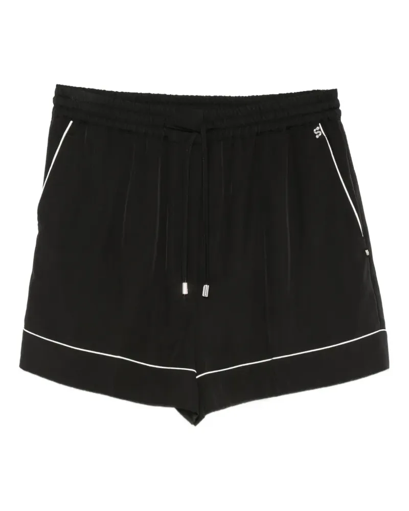 SPORTMAX piped drawstring shorts - Schwarz Schwarz