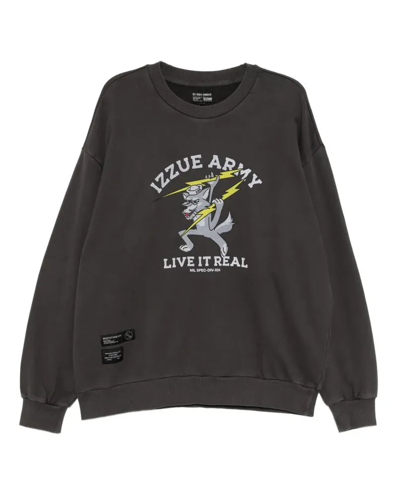 Izzue Sweatshirt mit grafischem Print - Grau Grau