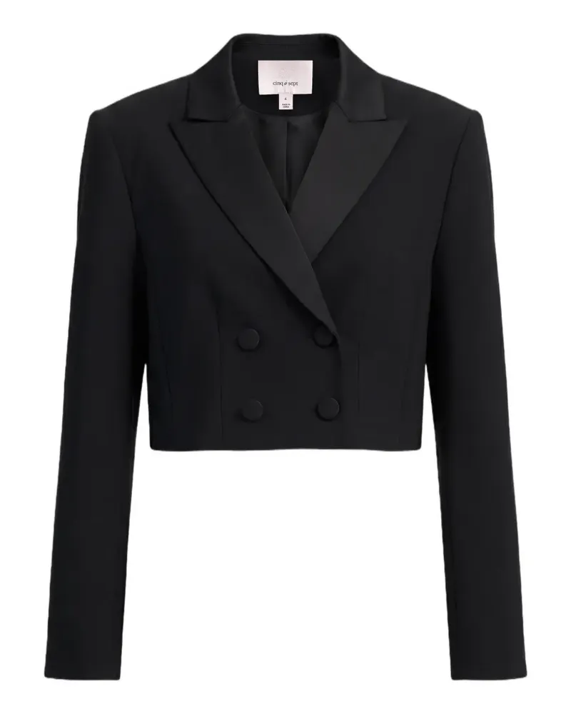 Cinq à Sept Romilly double-breasted cropped blazer - Schwarz Schwarz