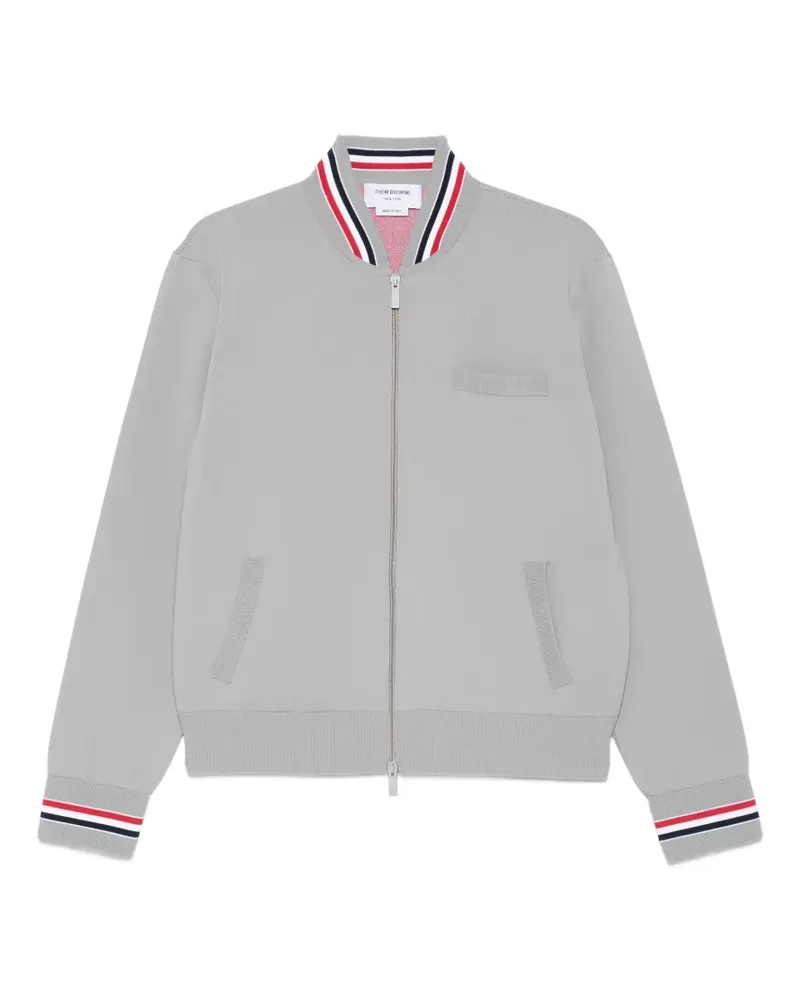 Thom Browne striped bomber jacket - Grau Grau
