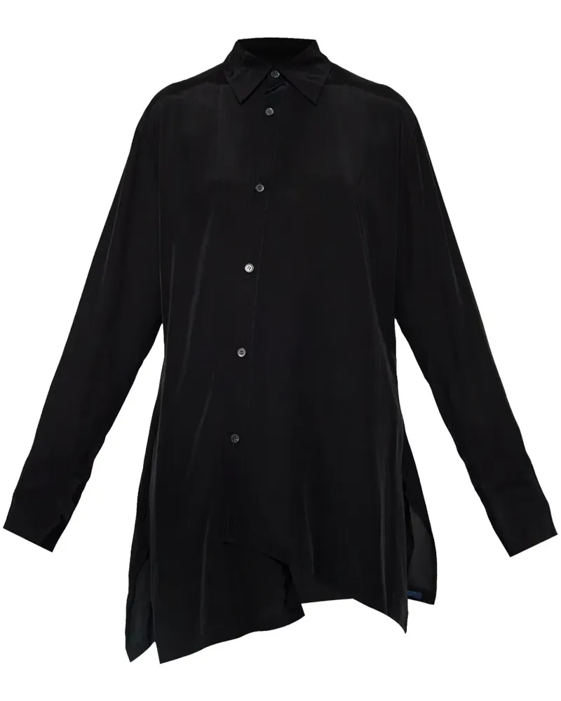 Yohji Yamamoto Asymmetrische Bluse - Schwarz Schwarz