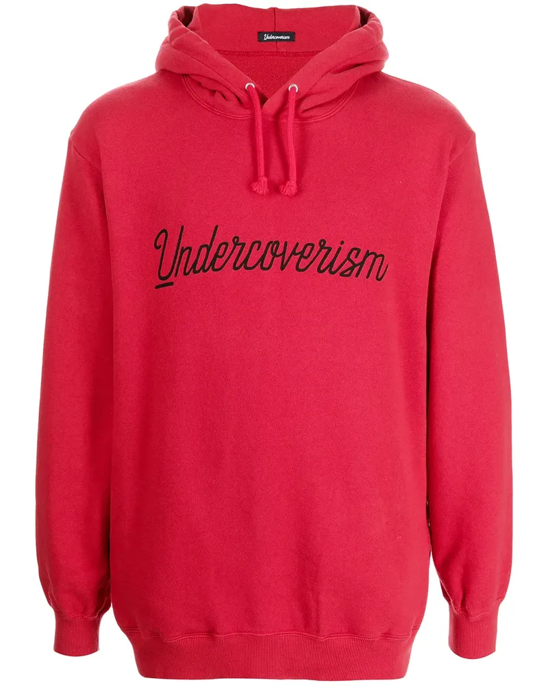 Undercover Hoodie mit Logo-Print - Rot Rot