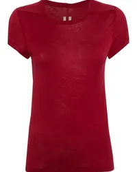 Rick Owens Level T-Shirt mit rundem Ausschnitt Rot