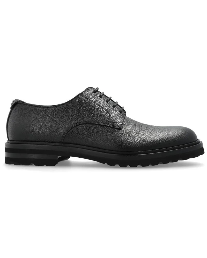Dolce & Gabbana Gekörnte Derby-Schuhe - Schwarz Schwarz
