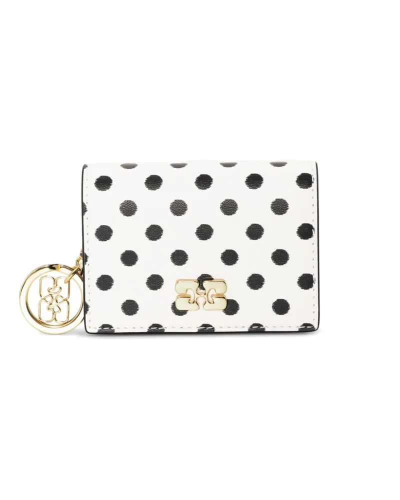 Ganni Portemonnaie mit Polka Dots - Weiß Weiß