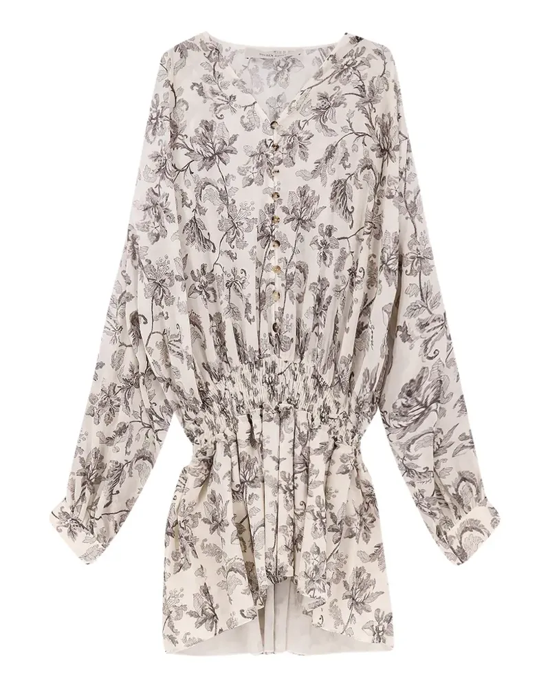 Golden Goose floral-print button dress - Nude Nude