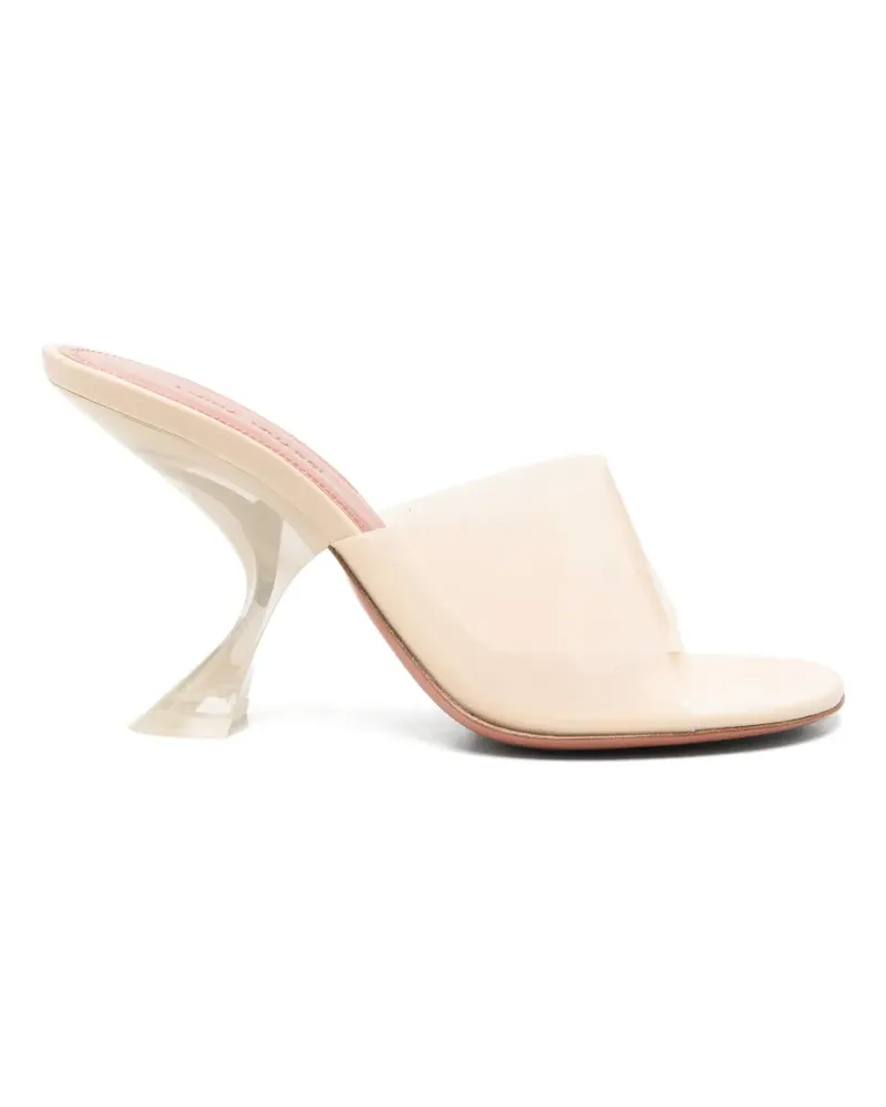 Amina Muaddi Taylor transparent mules - Nude Nude