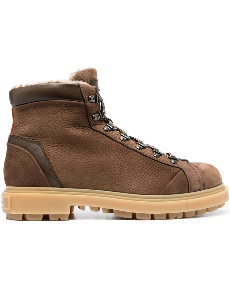 Santoni Knöchelhohe Schnürstiefel - Braun Braun