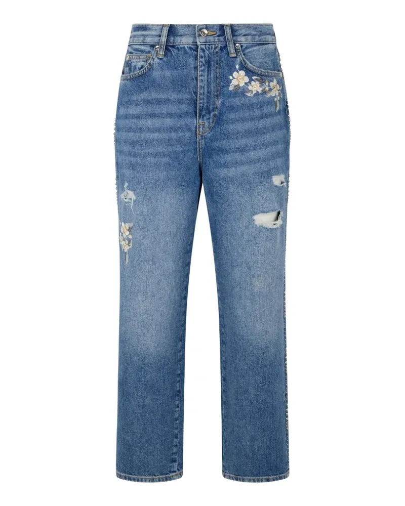 Liu Jo floral-embroidery jeans - Blau Blau
