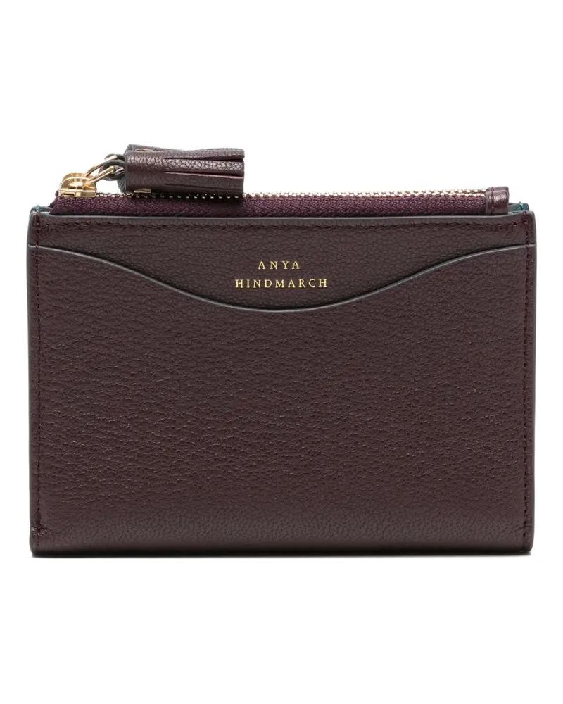 Anya Hindmarch Peeping-Eyes Portemonnaie mit doppeltem Reißverschluss - Braun Braun