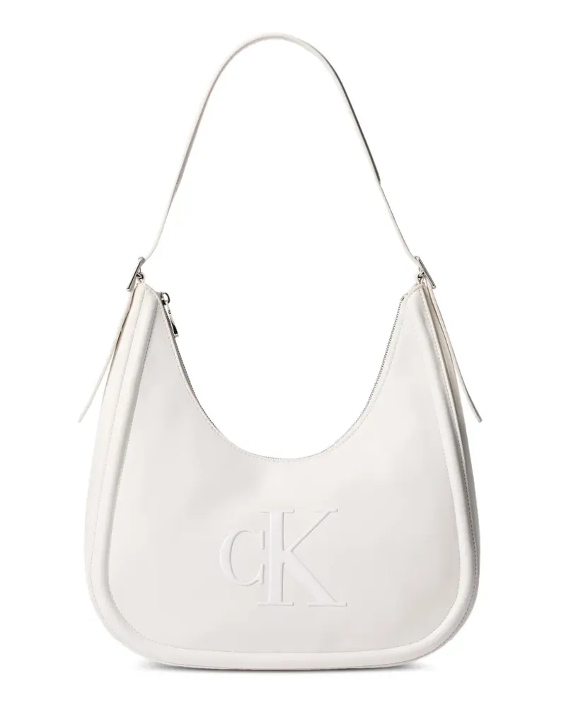 Calvin Klein logo-embossed shoulder bag - Weiß Weiß