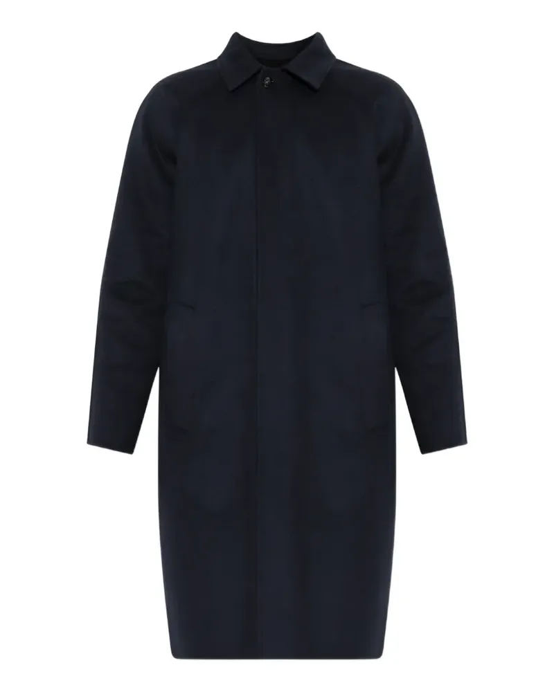 Kiton Kaschmirmantel mit Schlitz - Blau Blau
