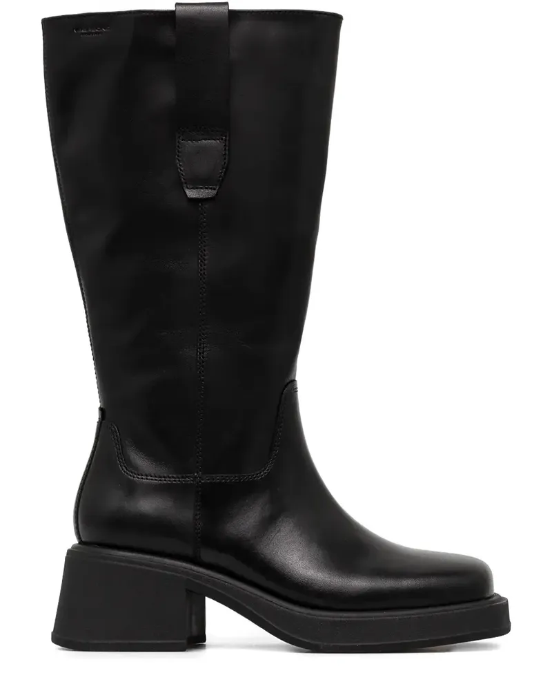 Vagabond Kniehohe Stiefel mit Blockabsatz - Schwarz Schwarz
