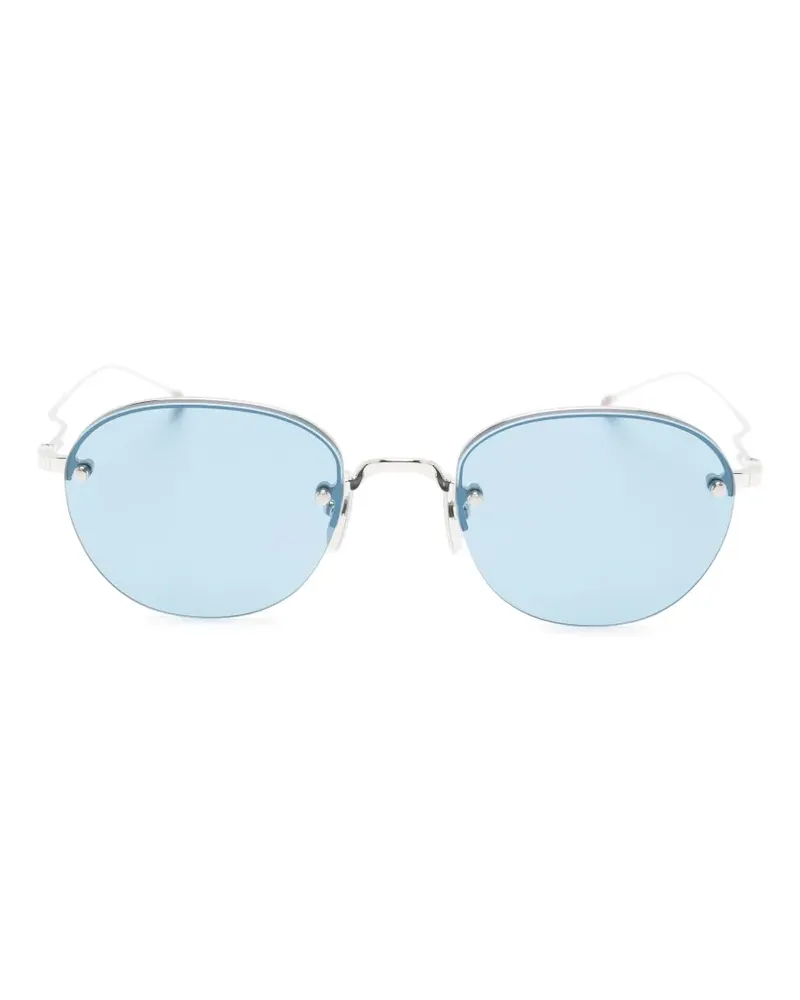 Thom Browne oval-frame sunglasses - Silber Silber