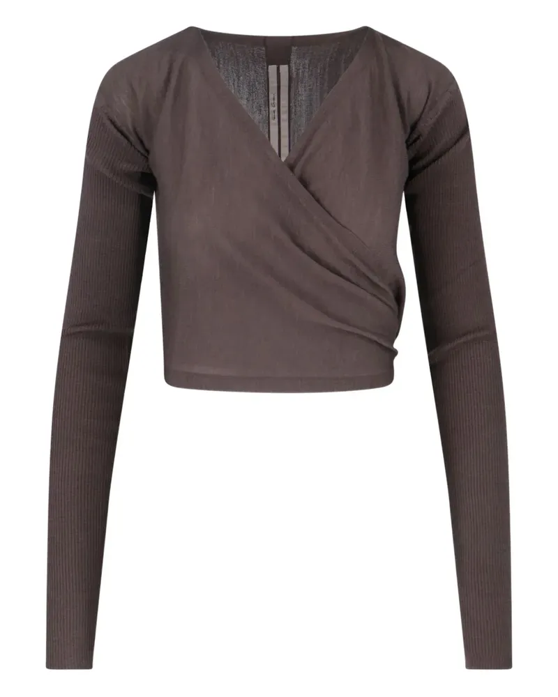 Rick Owens Gerippter Cardigan - Braun Braun