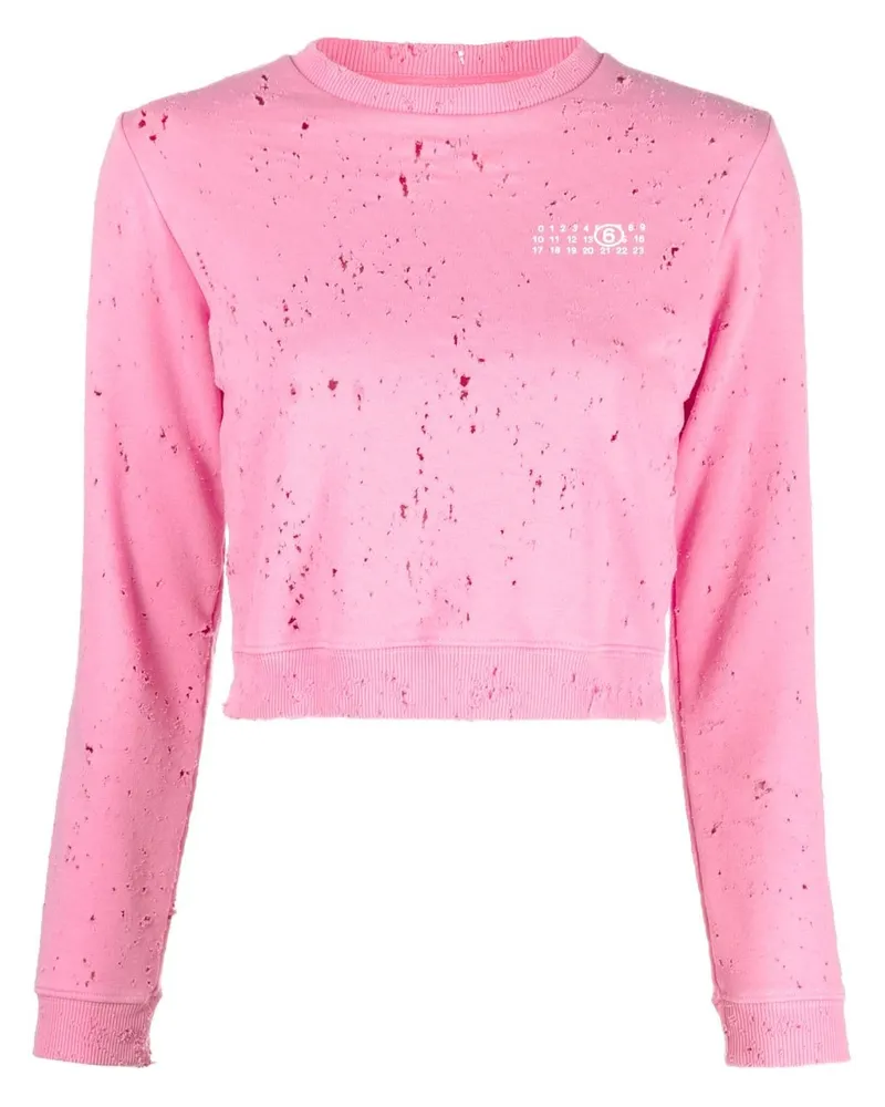 Maison Margiela Sweatshirt mit Logo-Print - Rosa Rosa