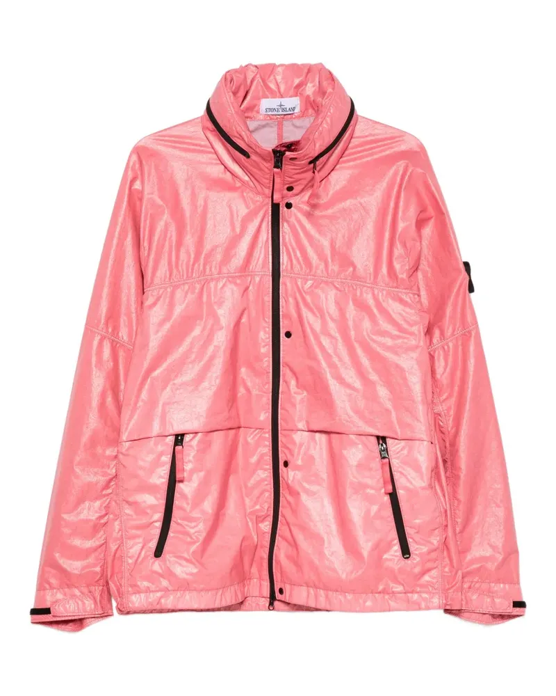 Stone Island Jacke mit Logo-Patch - Rosa Rosa