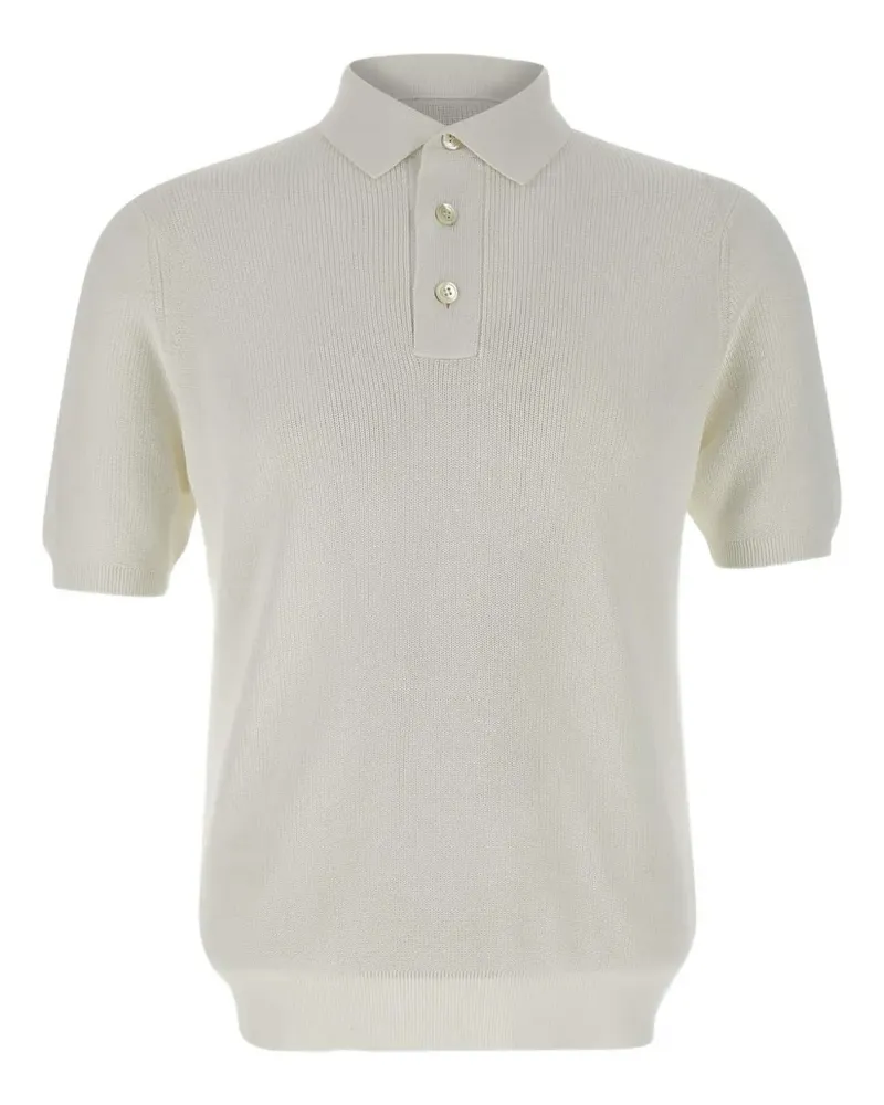 Filippo de Laurentiis Klassisches Poloshirt - Weiß Weiß