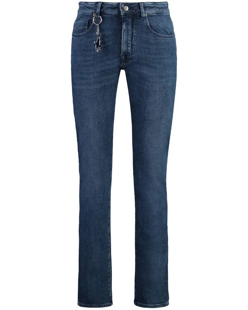 Paul & Shark Slim-Fit-Jeans mit Ziernaht - Blau Blau