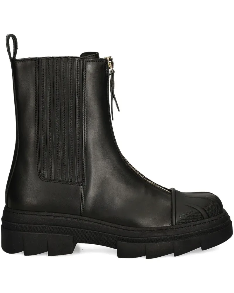 Furla Stiefel mit Reißverschluss - Schwarz Schwarz