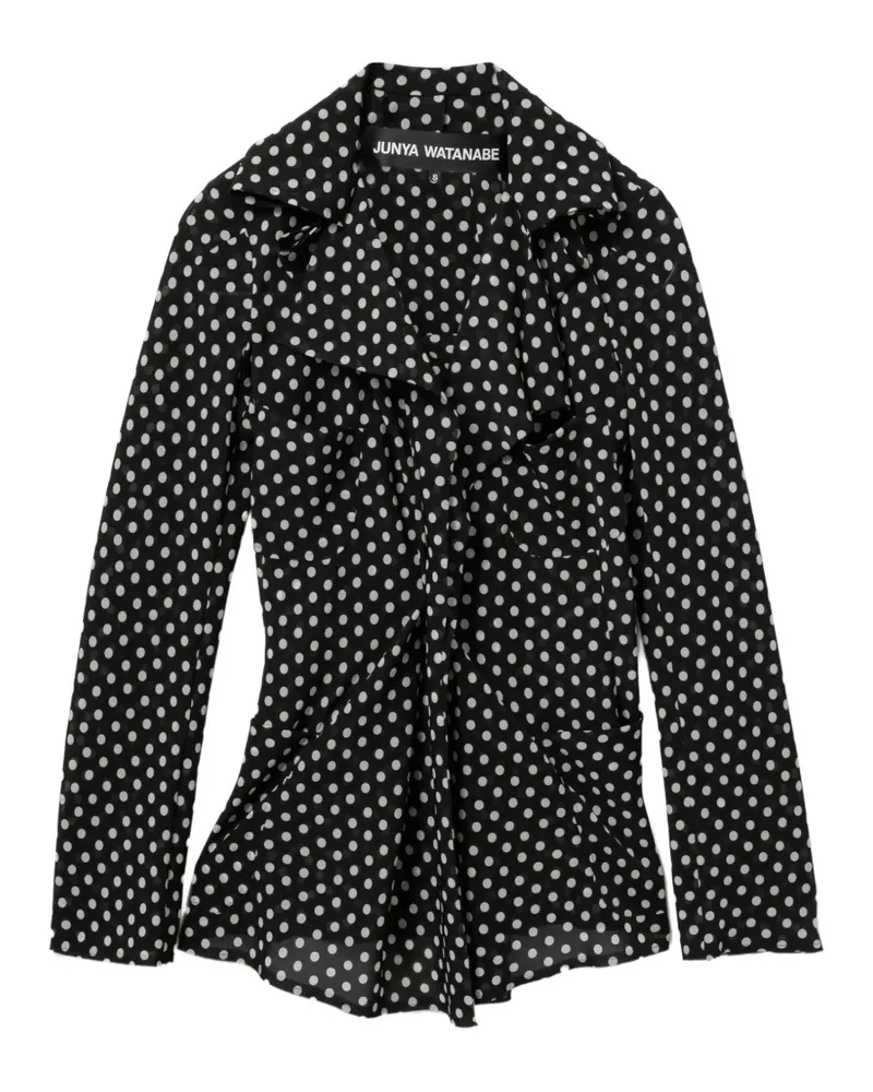 Junya Watanabe Bluse mit Polka Dots - Schwarz Schwarz