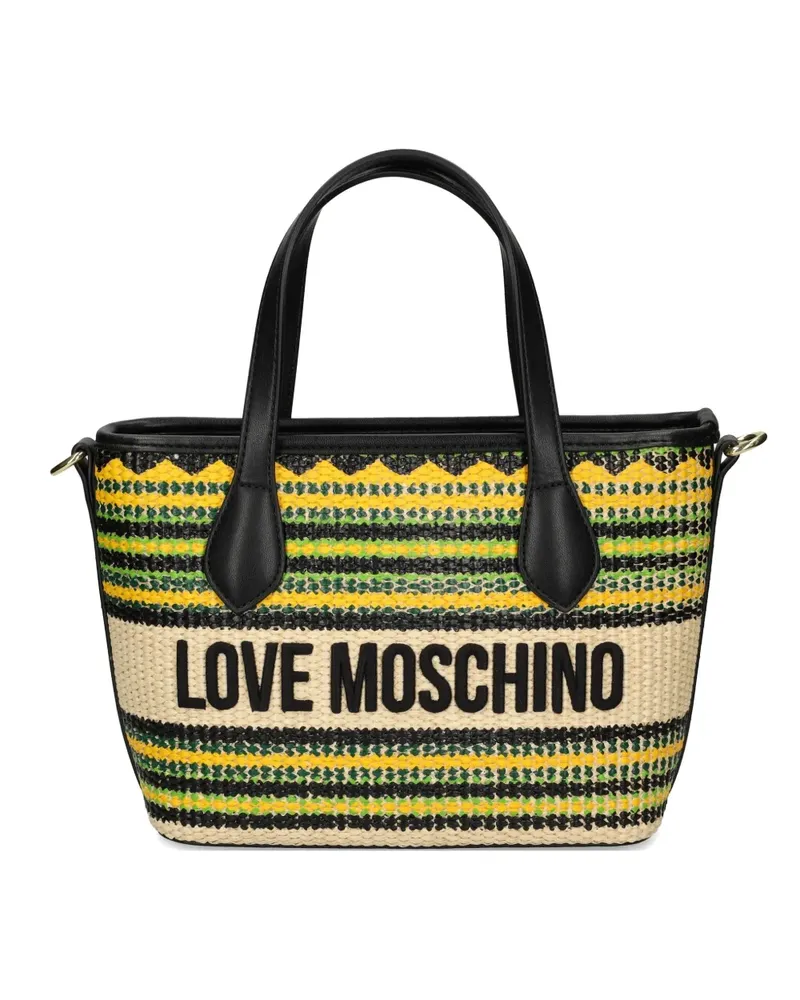 Moschino Gestreifter Shopper - Nude Nude