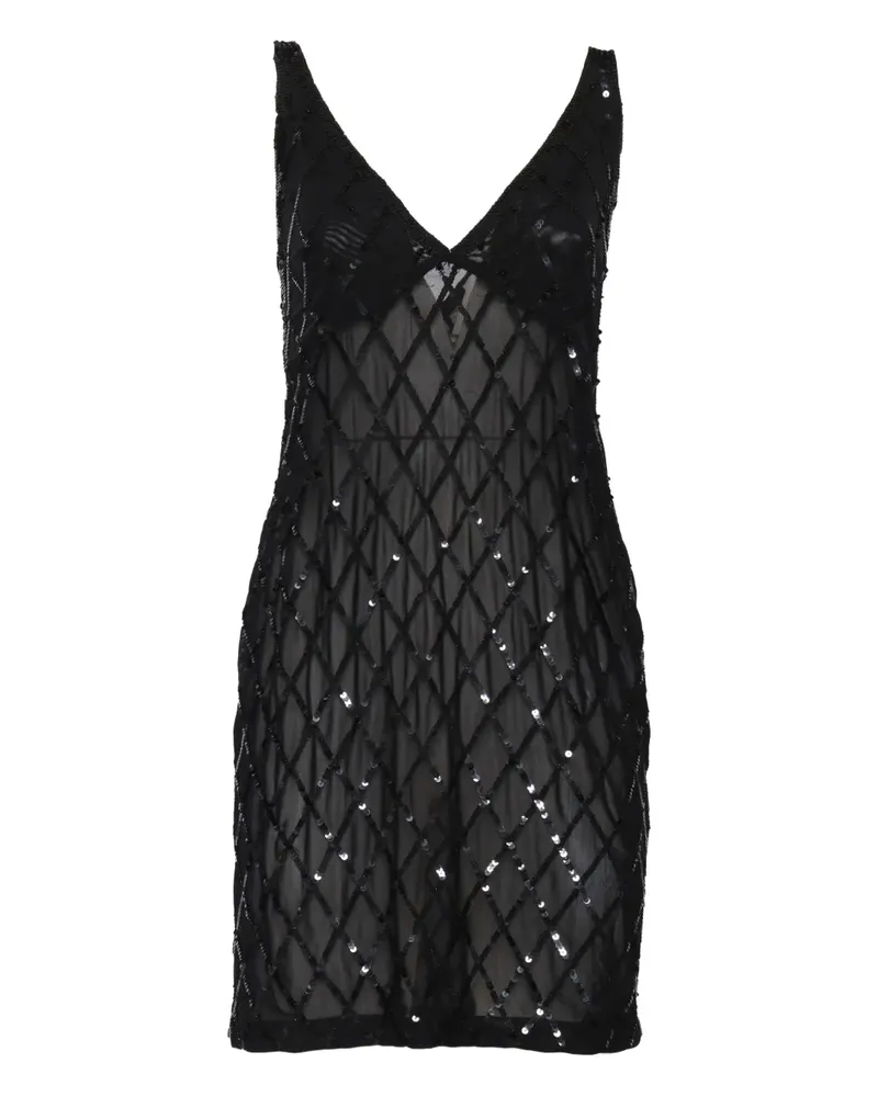 P.A.R.O.S.H. P.A.R.O H. Cocktailkleid mit Pailletten - Schwarz Schwarz