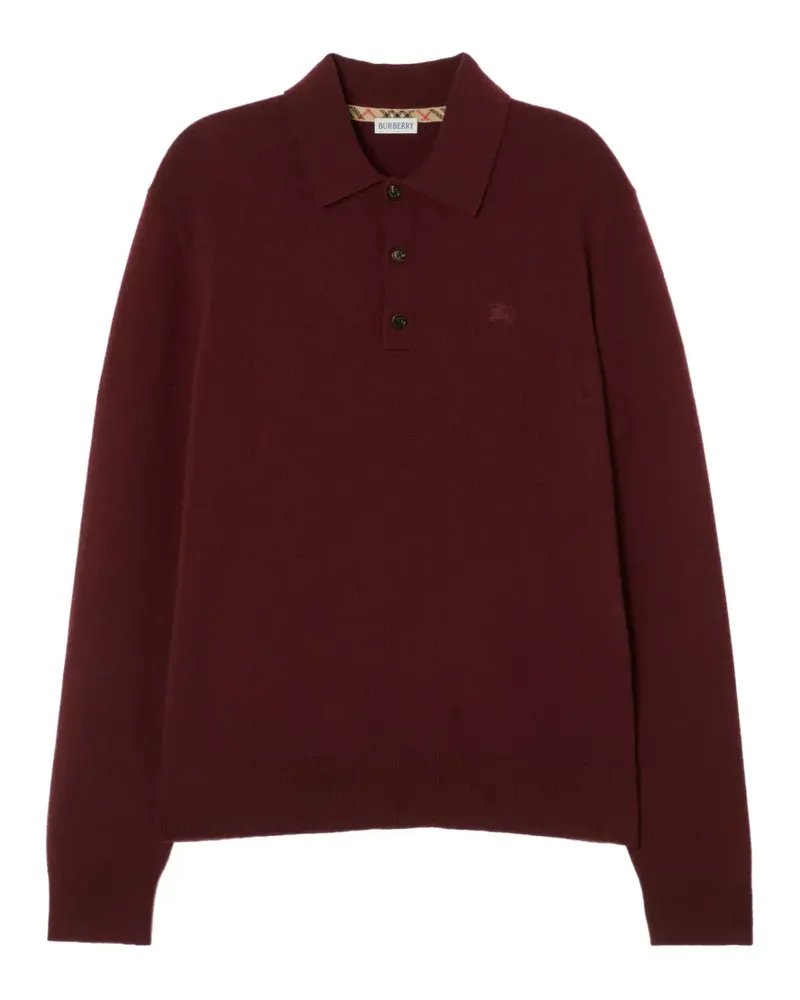 Burberry Poloshirt mit Knight-Stickerei - Rot Rot