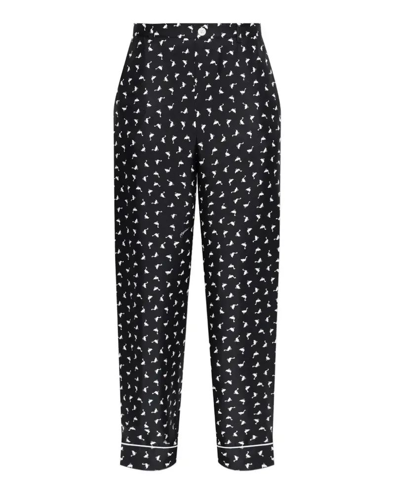 Moschino printed trousers - Schwarz Schwarz