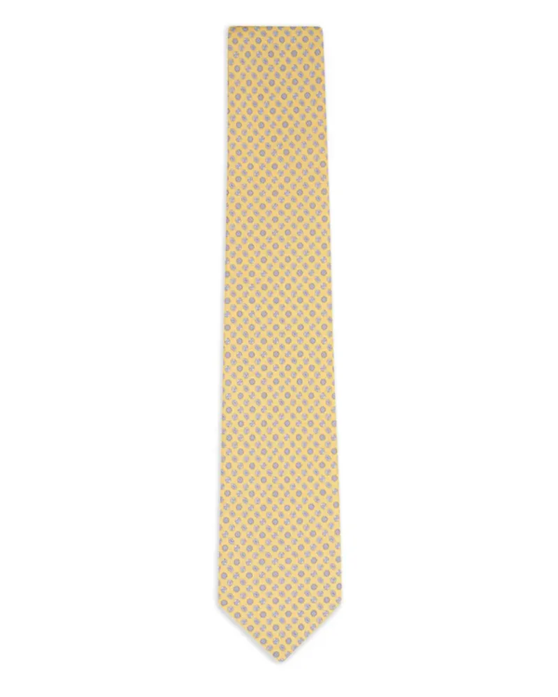 Ferragamo ball-print tie - Gelb Gelb