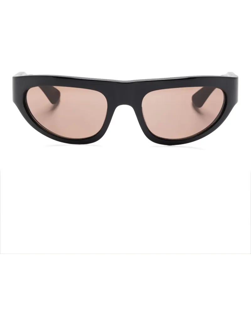 Port Tanger Sonnenbrille mit Oversized-Gestell - Schwarz Schwarz