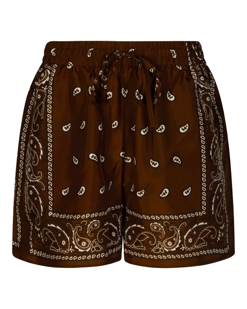 P.A.R.O.S.H. P.A.R.O H. Shorts mit Paisley-Print - Braun Braun