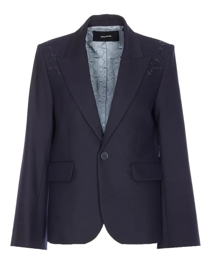 Zadig & Voltaire Vavy rhinestone-embellished blazer - Blau Blau