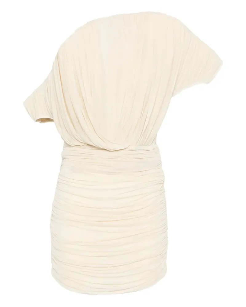 Magda Butrym draped pleated mini dress - Nude Nude