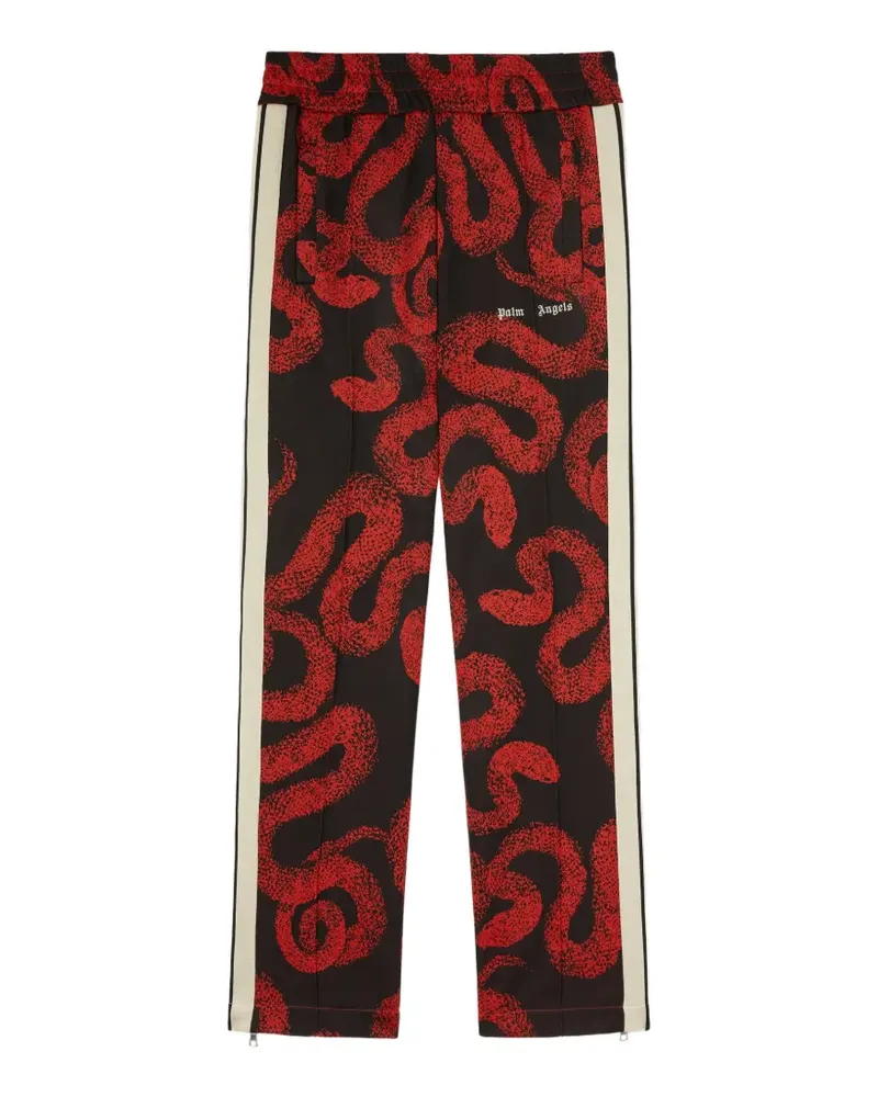 Palm Angels Jogginghose mit Schlangen-Print - Rot Rot