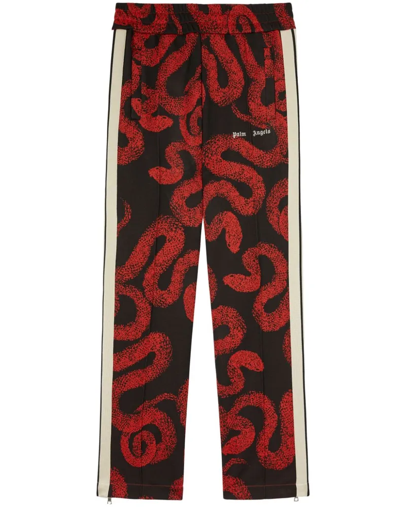 Palm Angels Jogginghose mit Schlangen-Print - Rot Rot