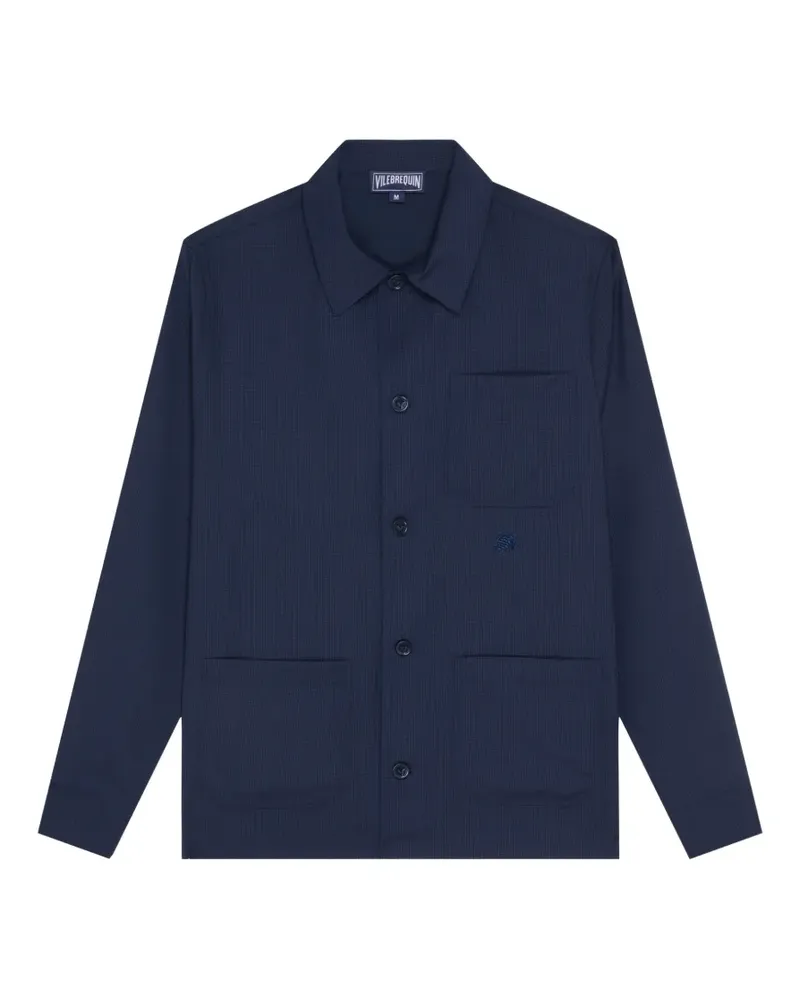 Vilebrequin Micro Carreaux Hemdjacke - Blau Blau