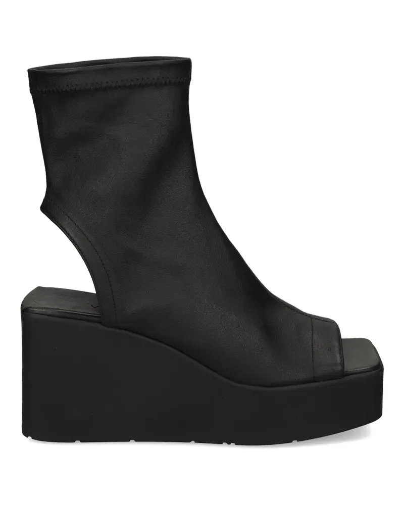 Vic Matié cut-out wedge sandals - Schwarz Schwarz