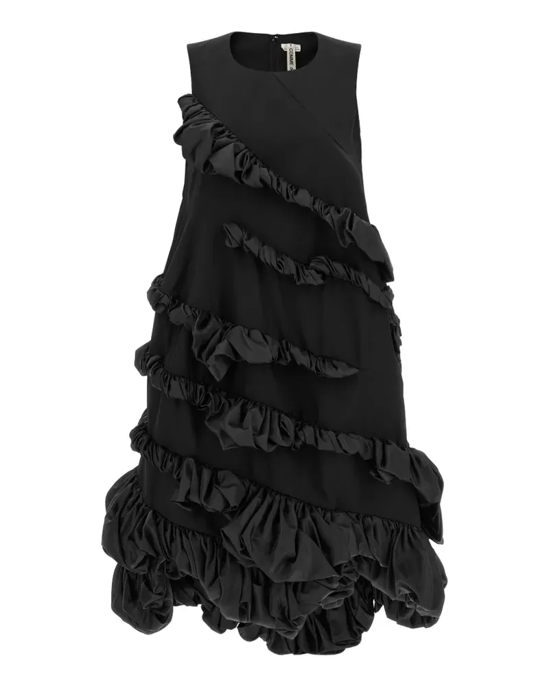 Comme des Garçons ruffled asymmetrical mini dress - Schwarz Schwarz