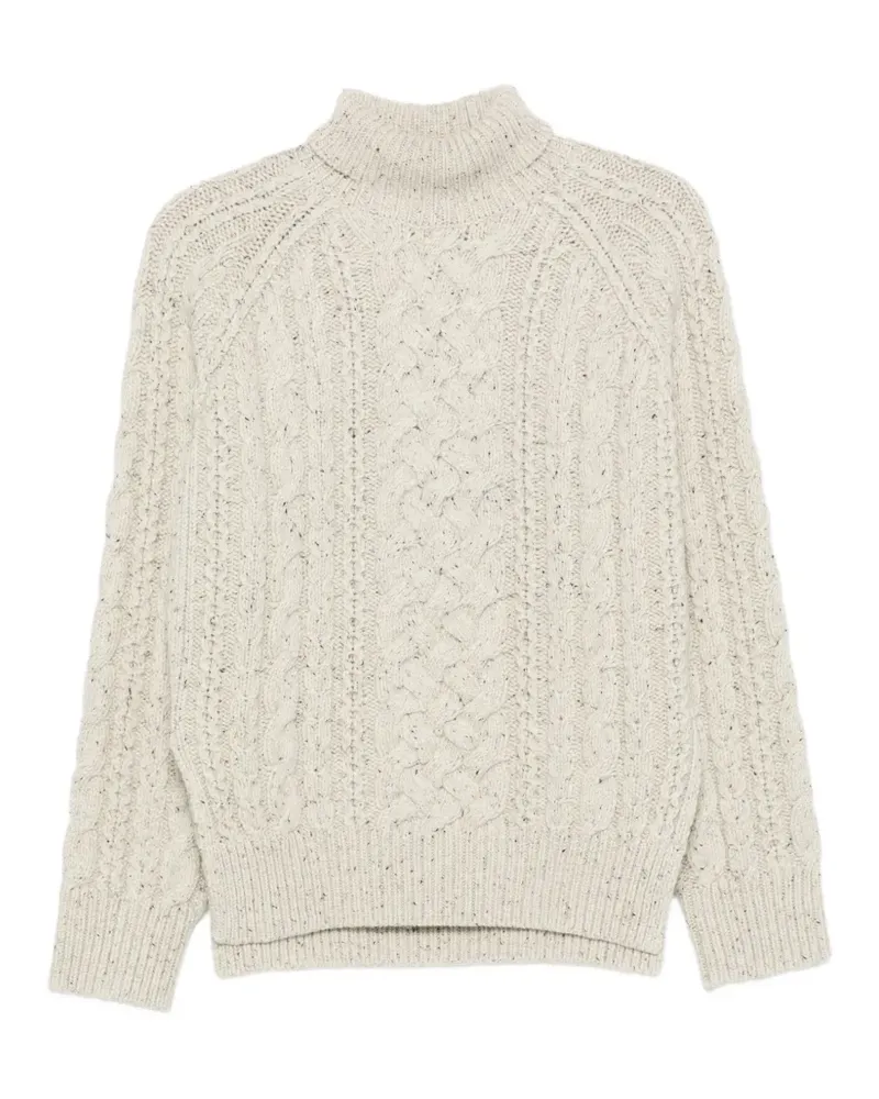 Totême Rollkragenpullover mit Zopfmuster - Nude Nude