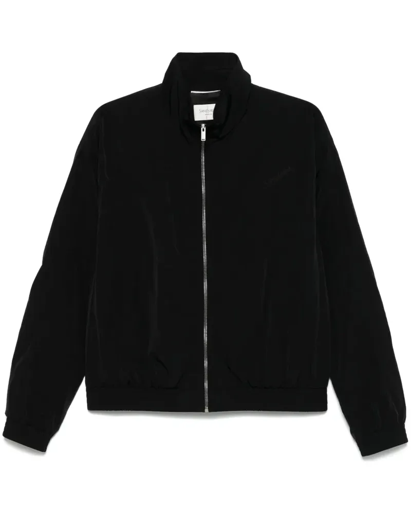 Saint Laurent Blousonjacke in Knitteroptik - Schwarz Schwarz