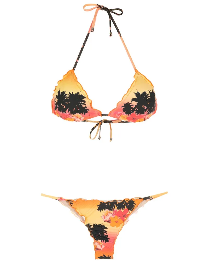 Amir Slama Ilha de Hibiscus Bikini - Orange Orange