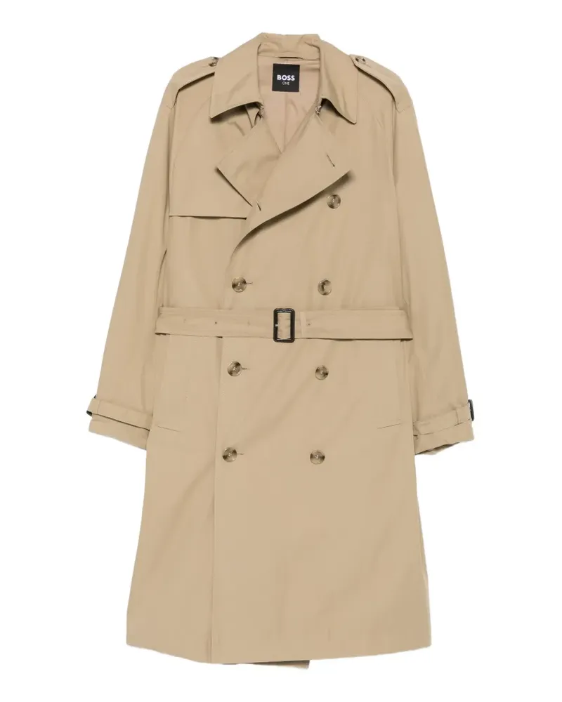 HUGO BOSS Zweireihiger Trenchcoat - Nude Nude