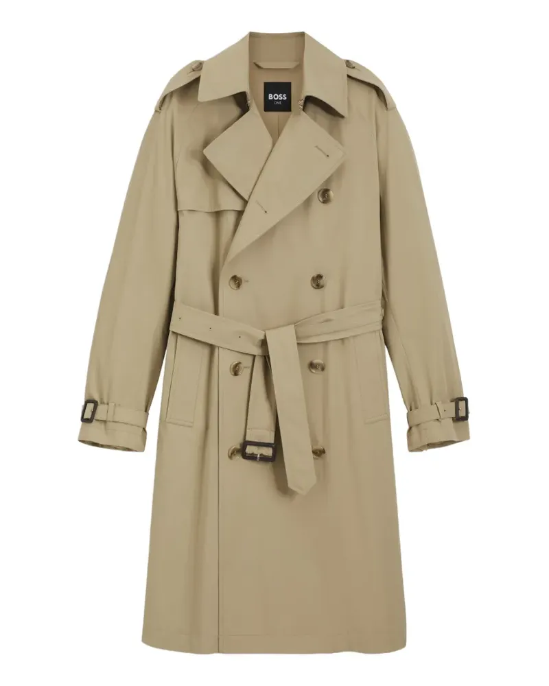 HUGO BOSS Zweireihiger Trenchcoat - Nude Nude