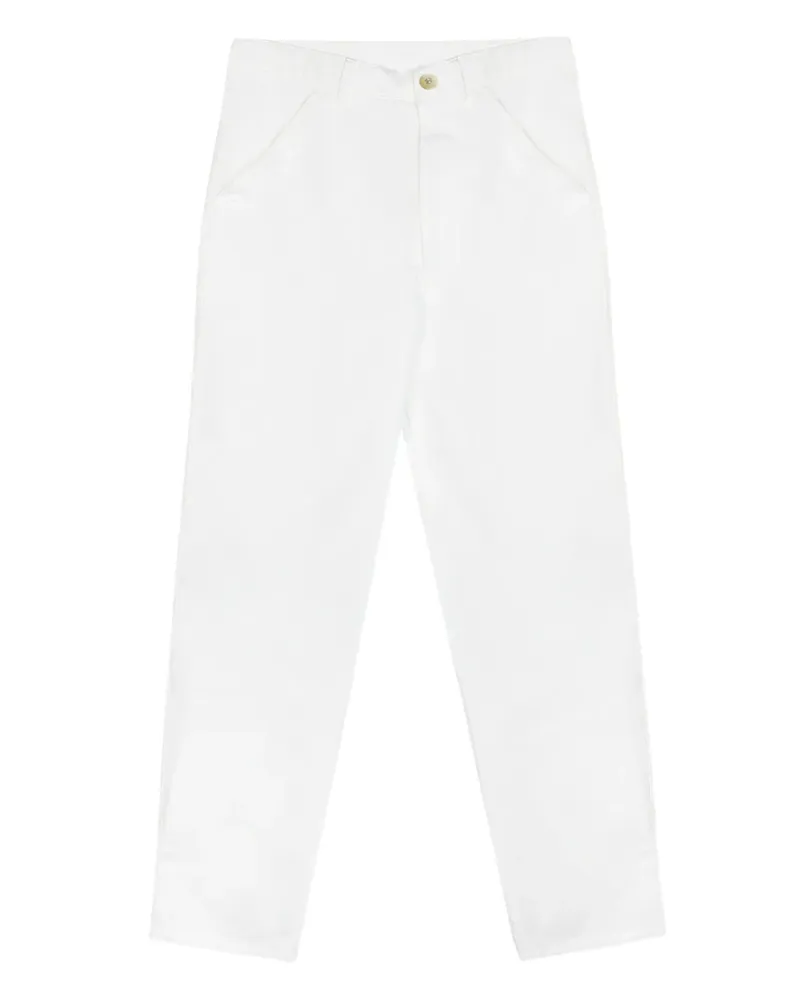 Comme des Garçons Gewebte Hose mit Gürtelschlaufen - Weiß Weiß