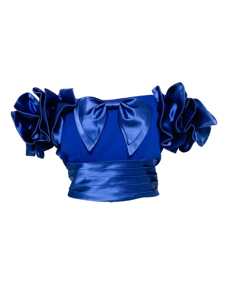 Saiid Kobeisy Bluse mit Rüschen - Blau Blau