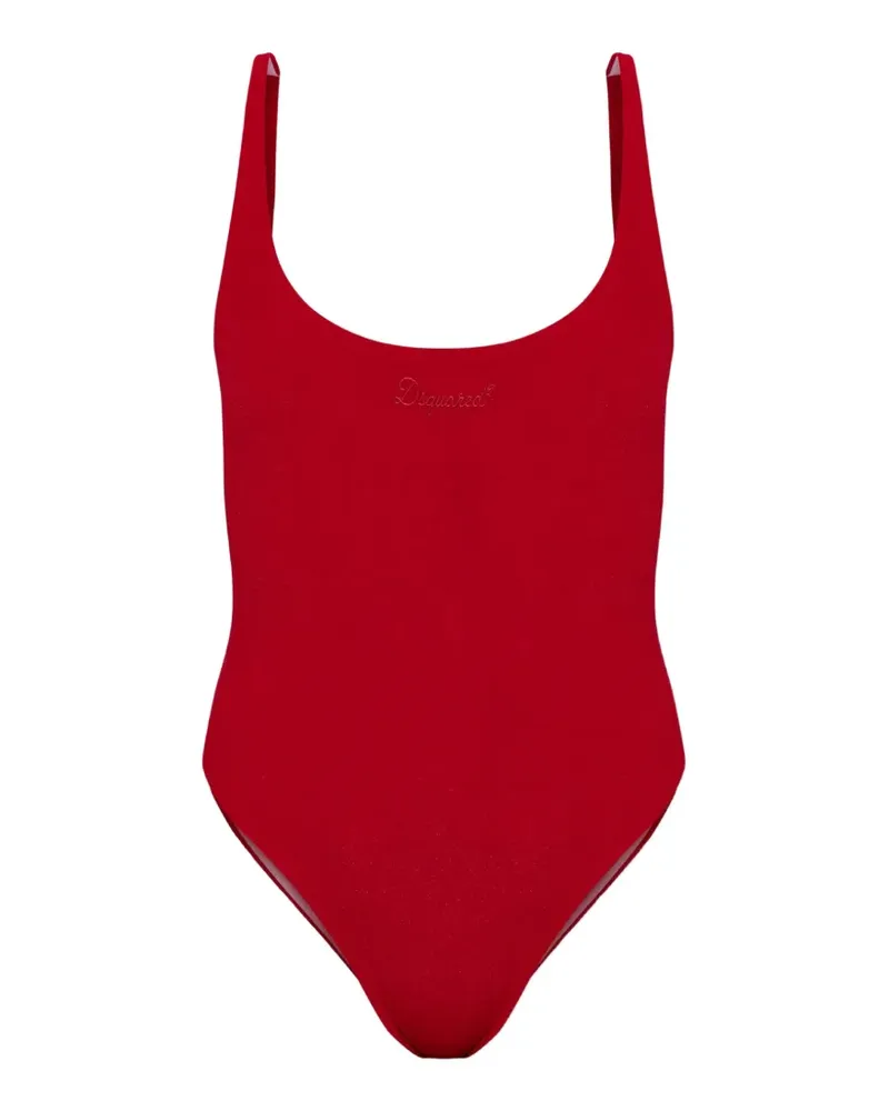 Dsquared2 Badeanzug mit Logo-Stickerei - Rot Rot