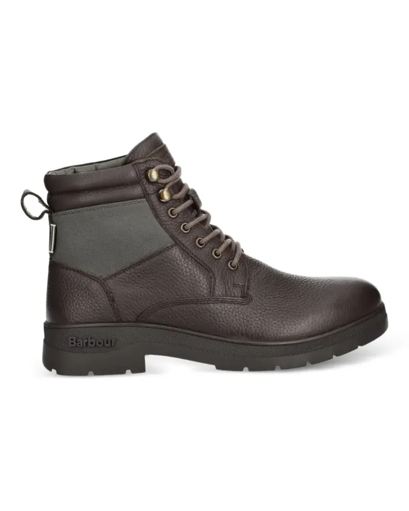 Barbour Eslington Stiefel aus gekörntem Leder mit Einsätzen - Braun Braun
