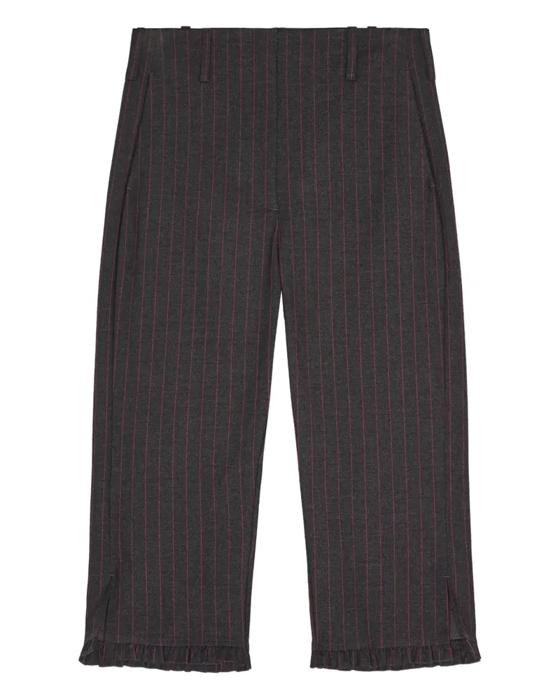Ganni Hose mit Nadelstreifen - Schwarz Schwarz