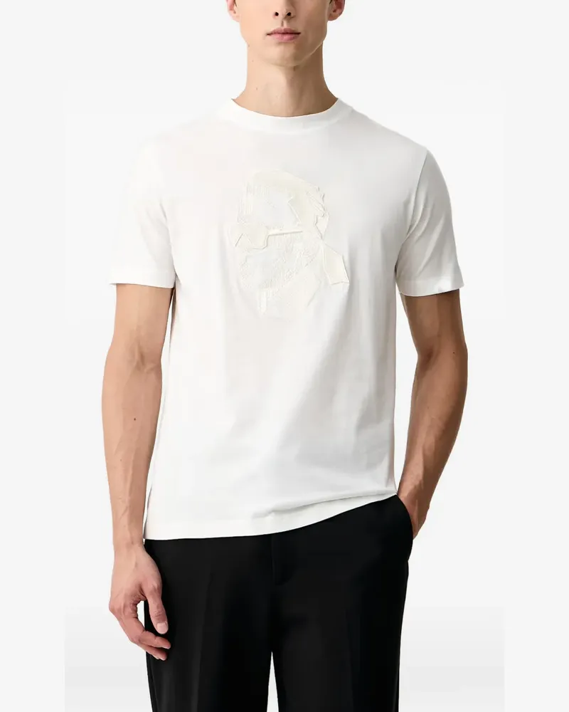 Karl Lagerfeld T-Shirt mit Ikonik-Patch - Weiß Weiß